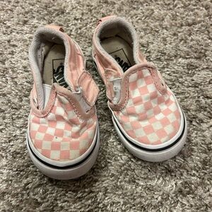 Light Pink Checkered Toddler Vans.